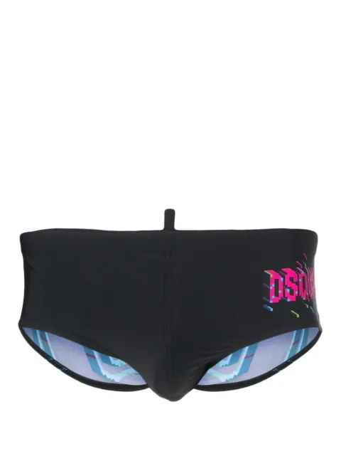 DSQUARED2 Icon-print swim trunks Black D7B535280ISA01
