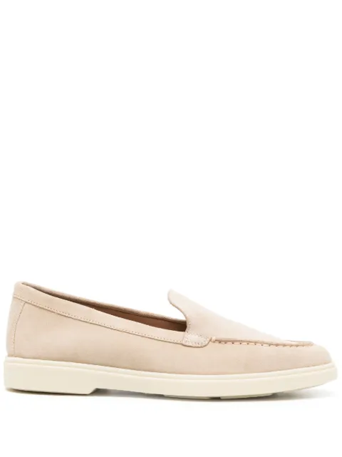 Santoni suede round-toe loafers Neutrals WUYA58856TISNPYLP10