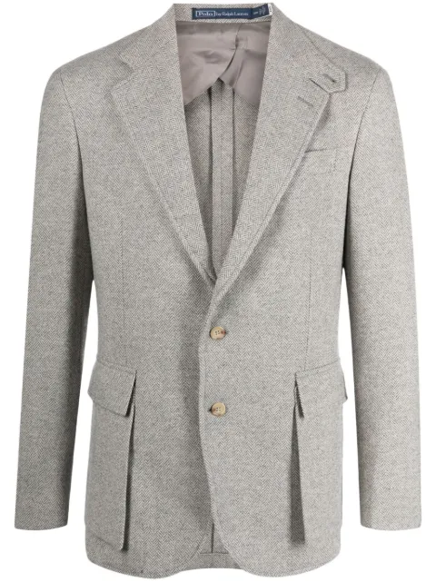 Polo Ralph Lauren The RL67 herringbone-pattern blazer Grey 715911688001