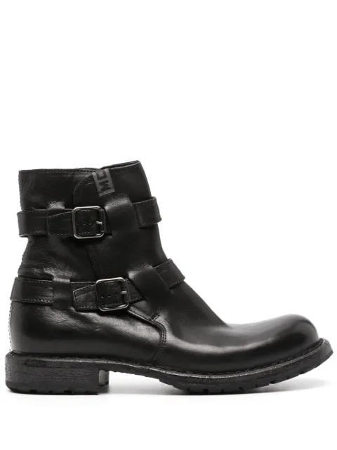 Moma buckle-fastening calf leather boots Black 71303CCU