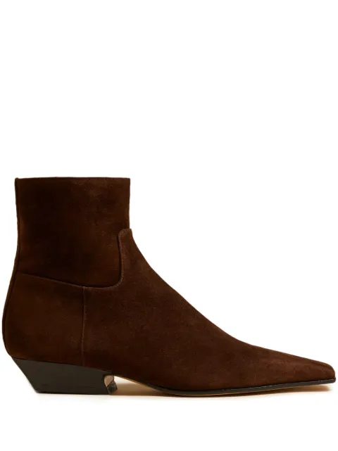 KHAITE The Marfa suede ankle boots Brown F1066726899