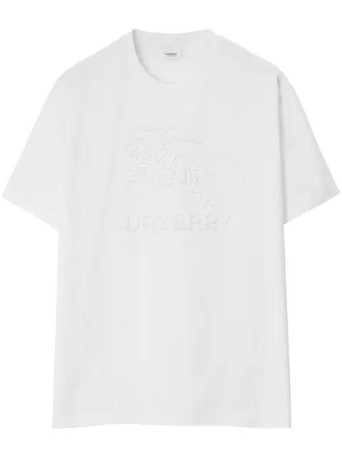 Burberry jacquard logo-embossed cotton T-shirt White 8072756