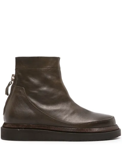 Moma faded cal leather ankle boots Brown 79302CCU