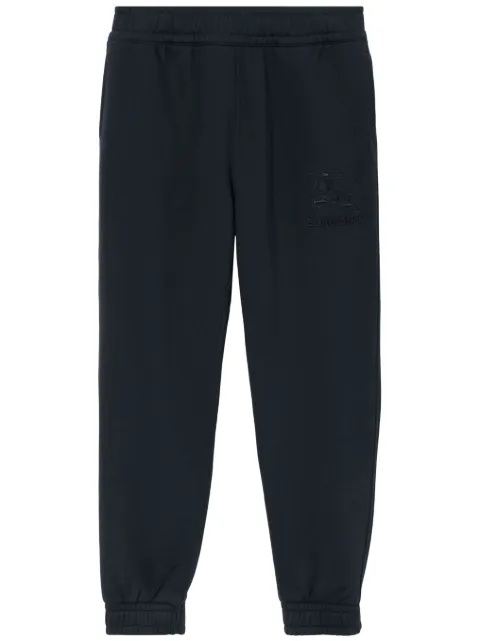 Burberry EKD-embroidered cotton track pants Blue 8072005