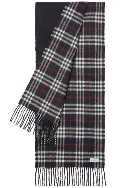 Burberry check-print cashmere reversible scarf Blue 8073764