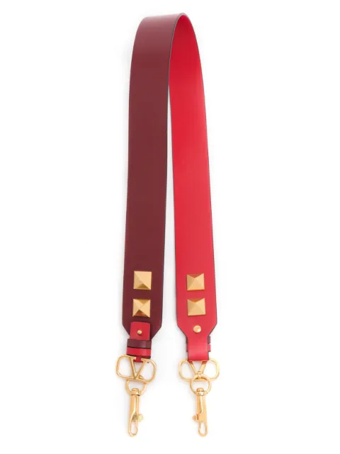 Valentino Garavani Rockstud reversible leather strap Red WP0Y29RNR