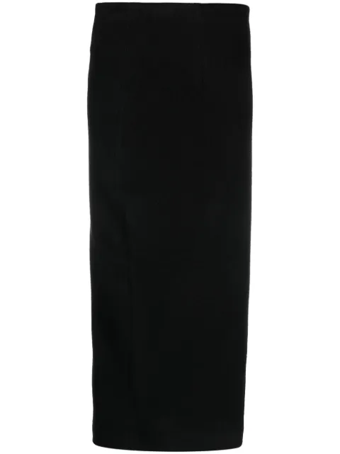 Gentry Portofino midi wool pencil skirt Black W3GD329NI