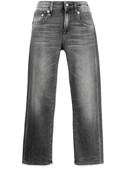 R13 distressed-effect cropped jeans Grey R13W0091