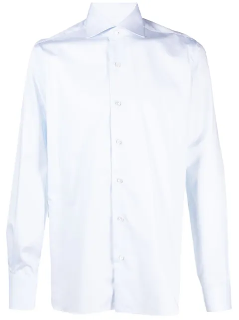 Barba long-sleeve cotton shirt Blue I1U13P01PZ1001U