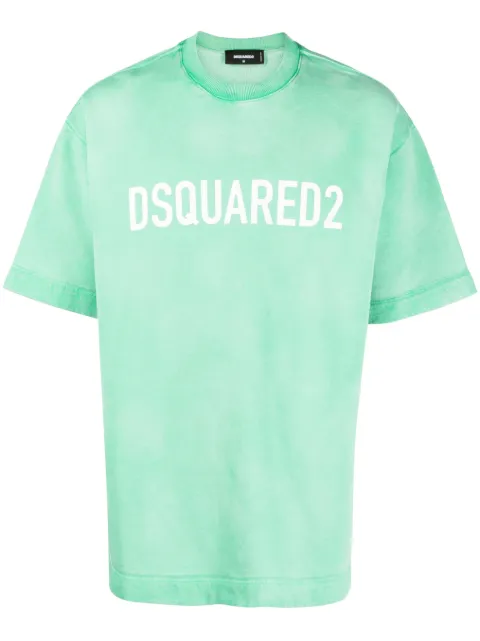 DSQUARED2 drop-shoulder cotton T-shirt Green S74GU0722S25608