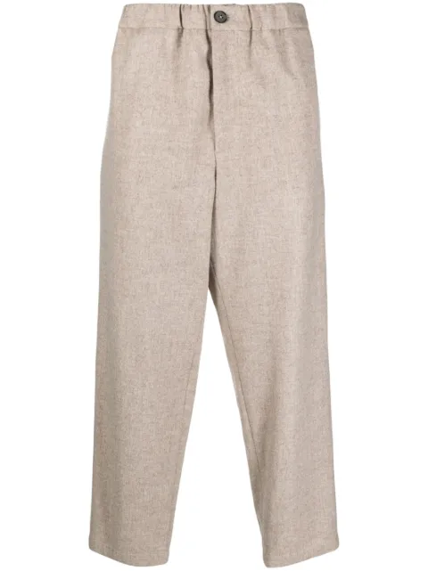 Jil Sander straight-leg cotton trousers Neutrals J47KA0016J40119