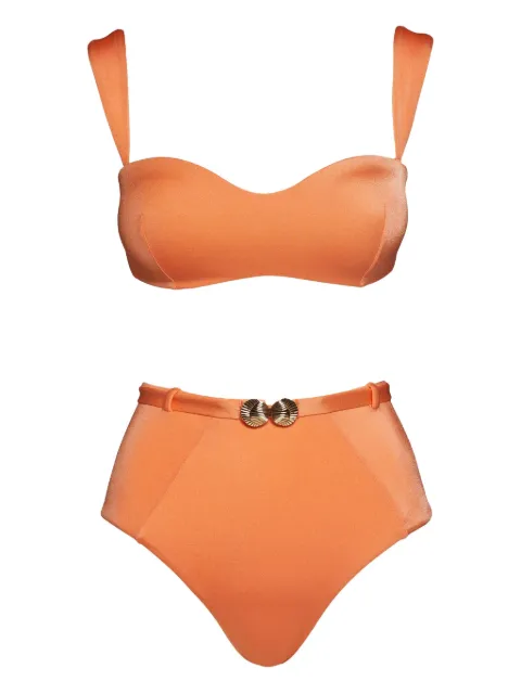 Noire Swimwear seashell-charm bikini set Orange NSW398ORANGE