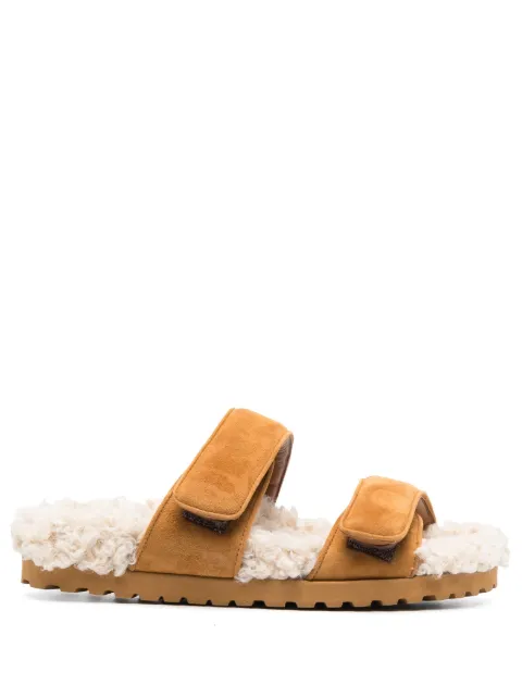 GIABORGHINI Alvine Ugh faux-shearling slides Brown ALVINEUGH