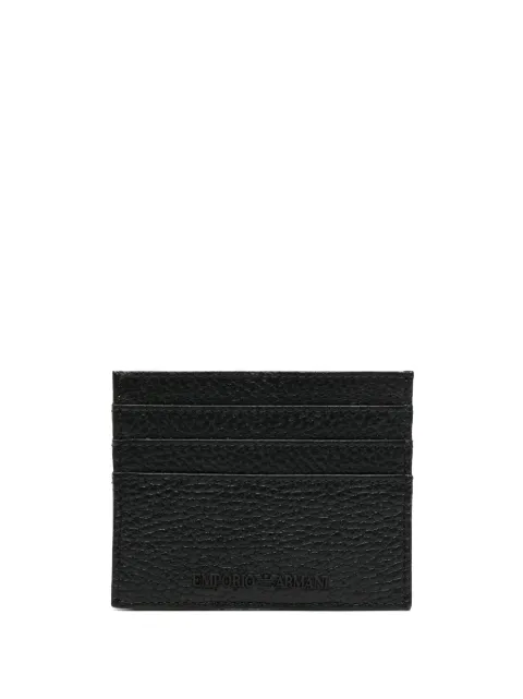 Emporio Armani logo-debossed leather cardholder Black Y4R173Y068E80001