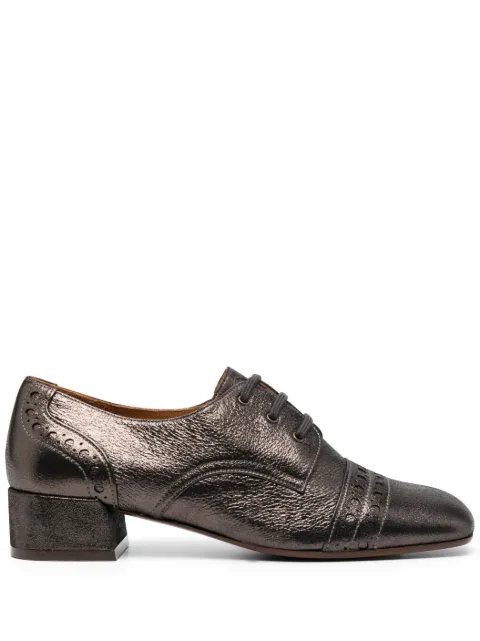 Chie Mihara Ikane perforated-detail Oxford shoes Grey IKANE