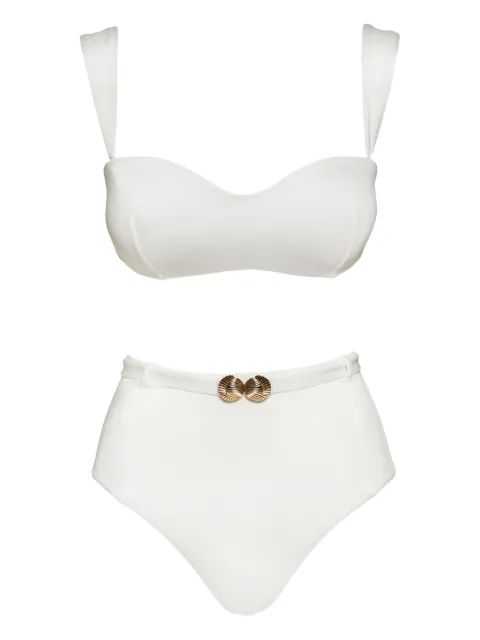 Noire Swimwear Seashell bandeau bikini Neutrals NSW398