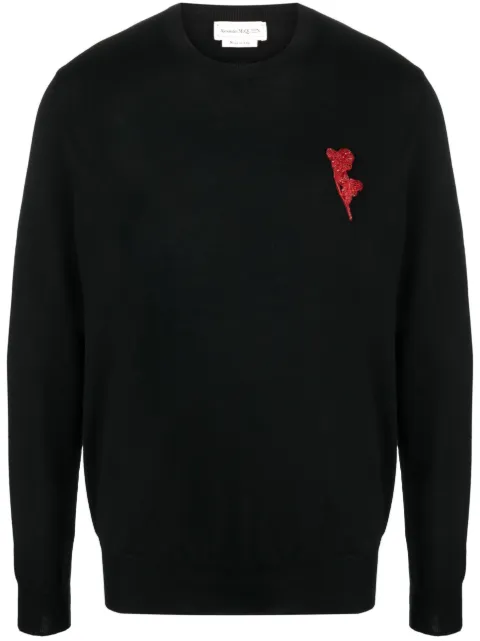 Alexander McQueen beaded wool jumper Black 760755Q1XIF