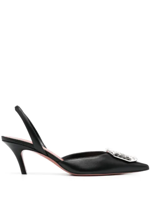 Amina Muaddi 60mm Camelia slingback pumps Black CAMELIASLING60