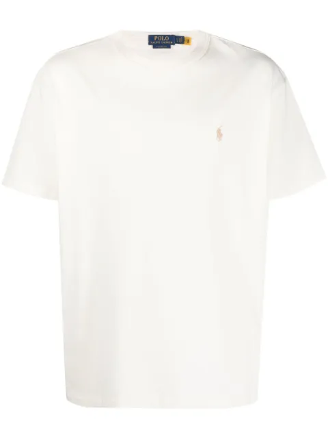Polo Ralph Lauren logo-embroidered cotton T-shirt Neutrals 710916698003