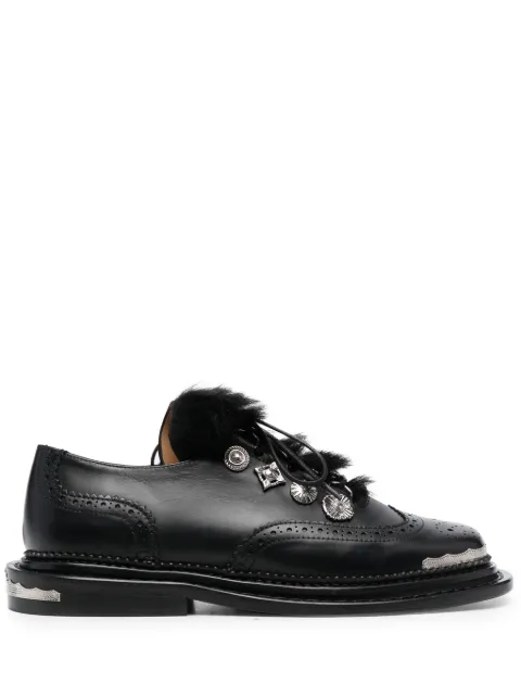 Toga Pulla 35mm leather oxford shoes Black AJ1275