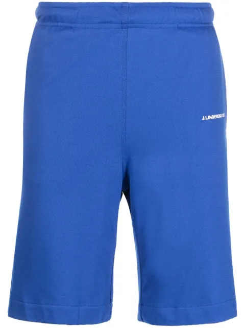 J.Lindeberg logo-print elasticated-waistband shorts Blue GMJS08398
