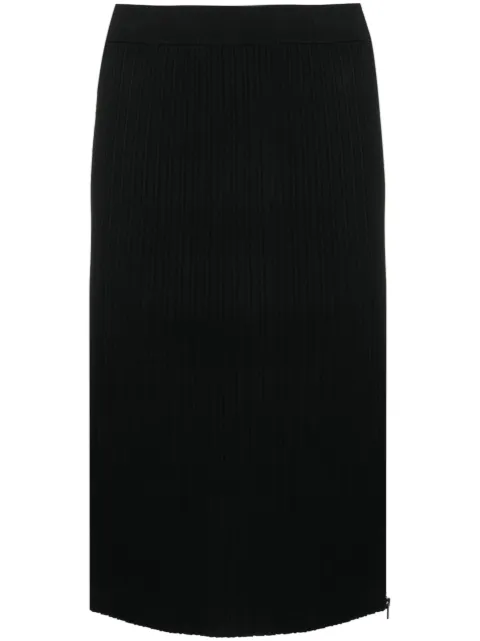 TOM FORD ribbed silk-blend pencil skirt Black GCK158YAX590