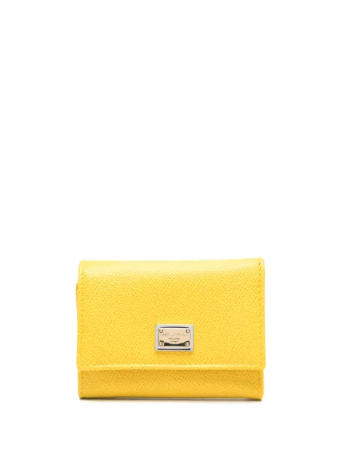 Dolce & Gabbana logo-plaque compact wallet Yellow BI0770A1001