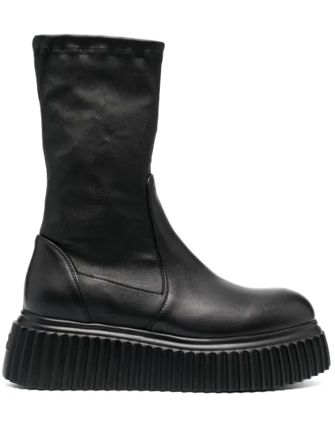 AGL Milagros 65mm round-toe boots Black D751559PGK0689