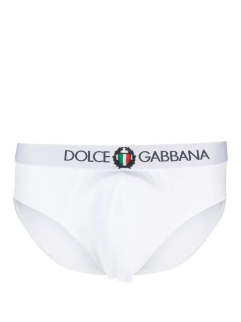Dolce & Gabbana logo-waistband stretch-cotton briefs White M3C01JONN94