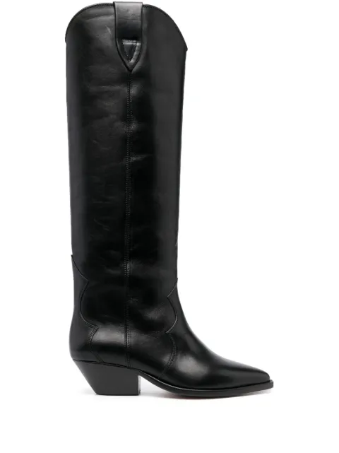 ISABEL MARANT Denvee pointed-toe cowboy boots Black BT0001FAA3A03S