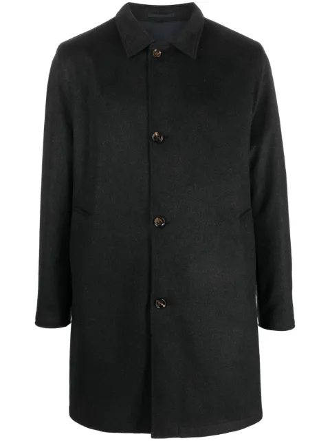Kired long-sleeve cashmere trench coat Grey WPEAKW6818021000