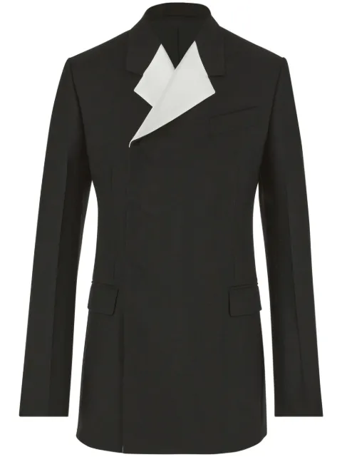 Ferragamo double-breasted wool blazer Black 766613