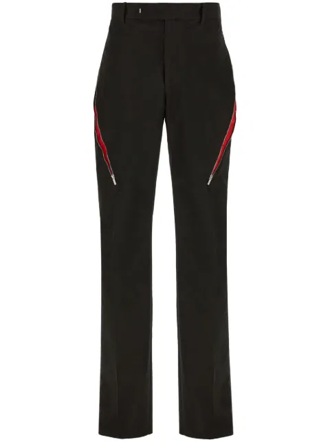 Ferragamo zip-detail tailored trousers Black 767693