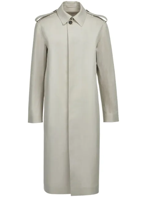 Ferragamo cotton-blend long coat Neutrals 767129