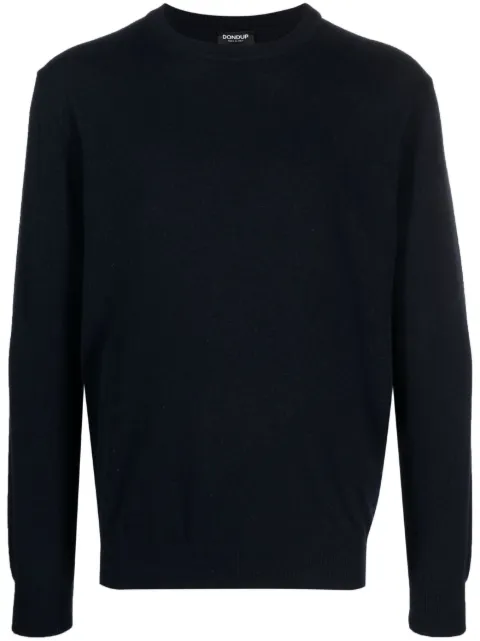 DONDUP logo-plaque fine-knit jumper Blue UT195M00895U002DU
