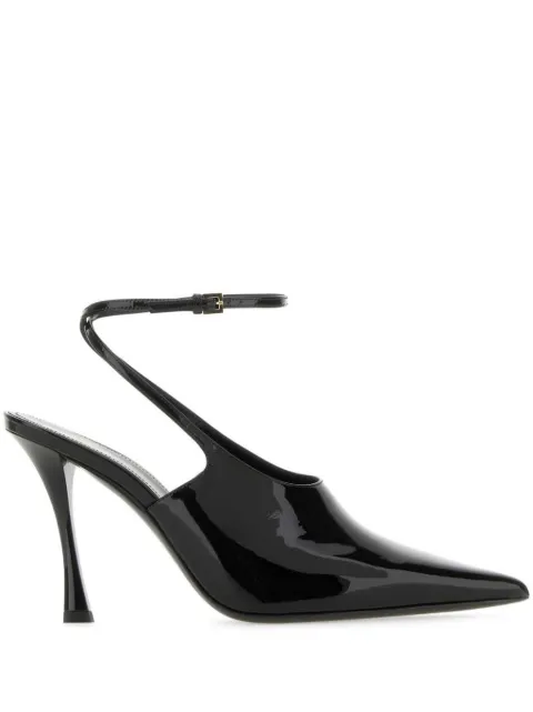 Givenchy 95mm patent leather slingback pumps Black BE4030E1Y5