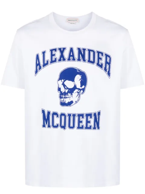 Alexander McQueen logo-print cotton T-shirt White 759442QVZ29