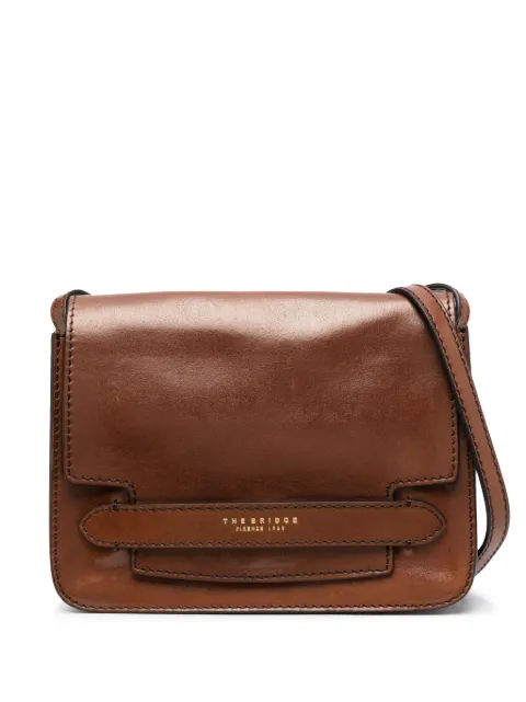 The Bridge Lucrezia leather crossbody bag Brown 04193001