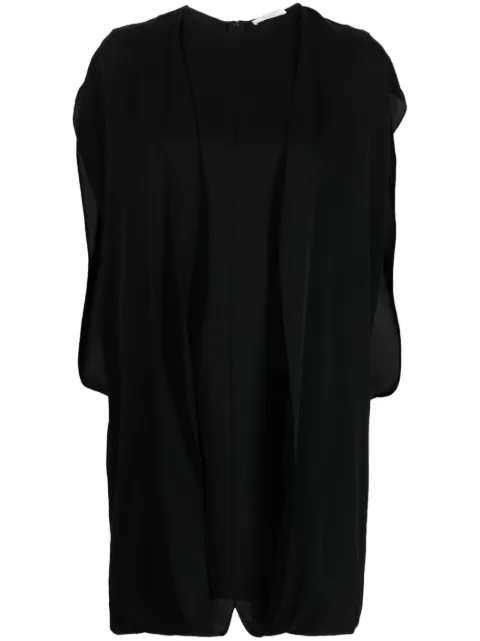 The Row draped silk mini dress Black 7299W2553