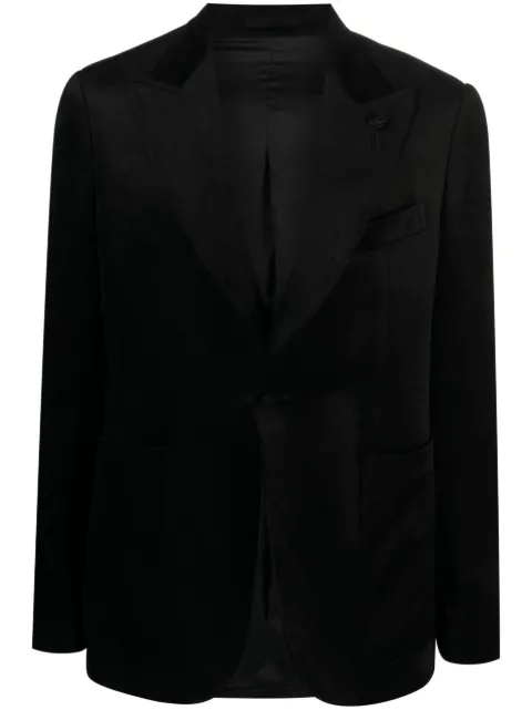 Lardini brooch-detail single-breasted blazer Black IT6901EIITAT61561