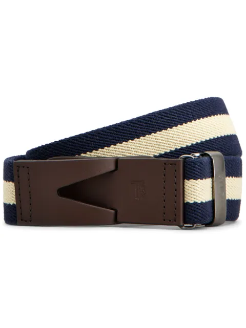 Tod's striped snap-buckle belt Blue XCMCP770100RJA
