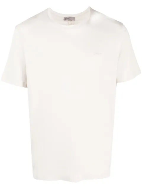 Herno logo-plaque cotton T-shirt Neutrals JG00023UR52052