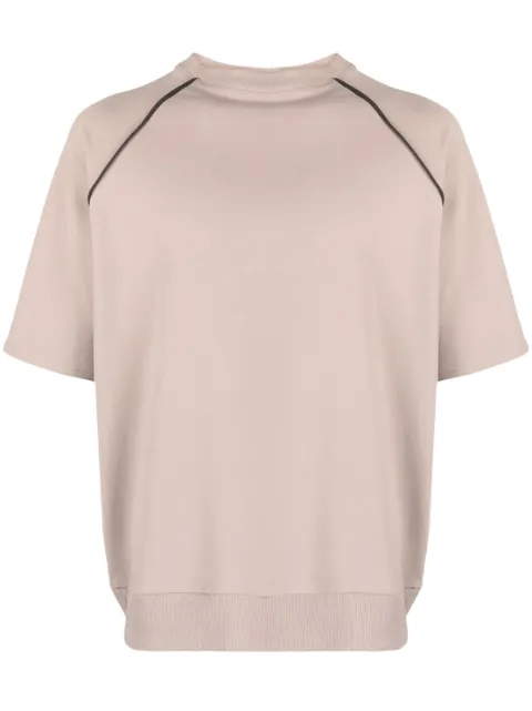 Alchemy raglan-sleeves cotton-blend T-shirt Neutrals ALL794