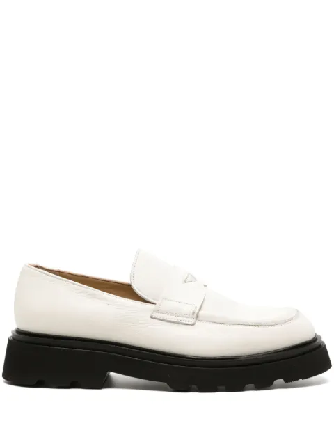 Doucal's chunky-sole leather loafers White DD8672TYLEPF688NW16