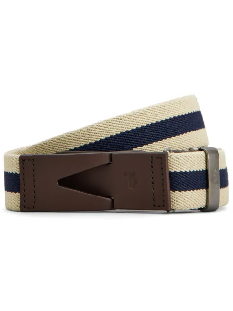 Tod's striped snap-buckle belt Neutrals XCMCP770100RJA987S