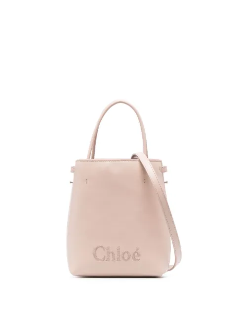 Chloé micro Sense tote bag Pink CHC23UP873I10