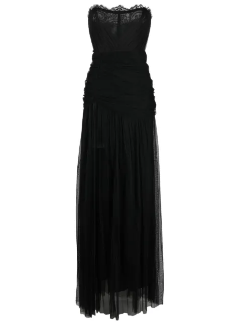 Ana Radu corset-style draped maxi dress Black 37159