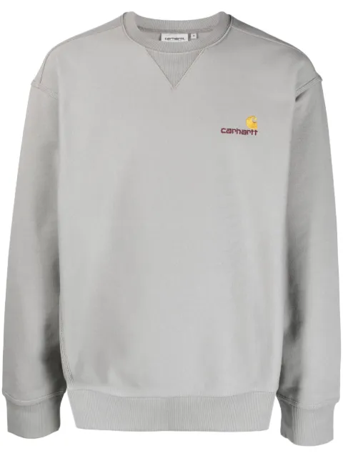 Carhartt WIP logo-embroidered cotton sweatshirt Grey I025475