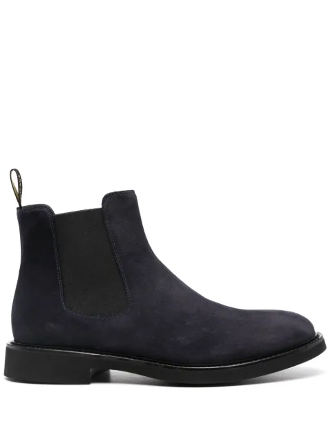 Doucal's almond-toe suede Chelsea boots Blue DU1343GENOUF009NB00
