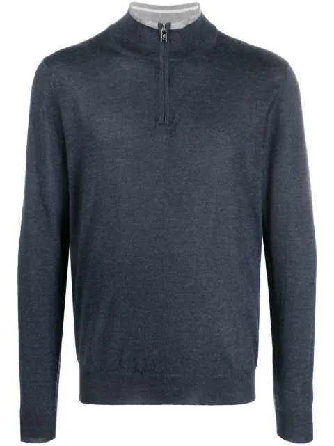 Fedeli Favonio half-zip jumper Blue 6UI07122T